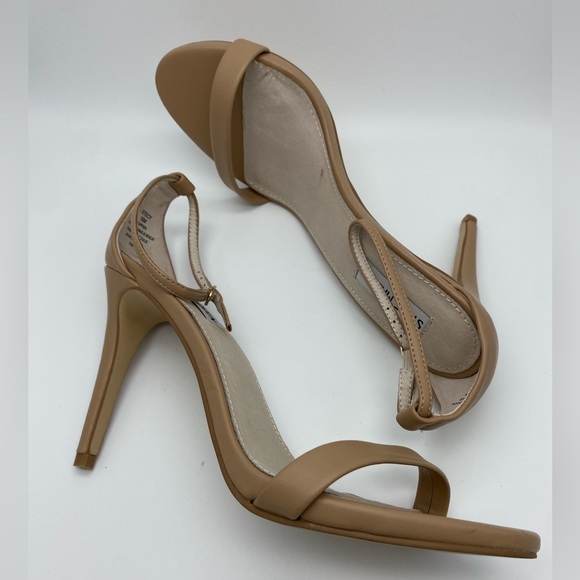 Steve Madden Stecy Nude Tan Beige Strappy Heels Size 10M - Picture 13 of 16